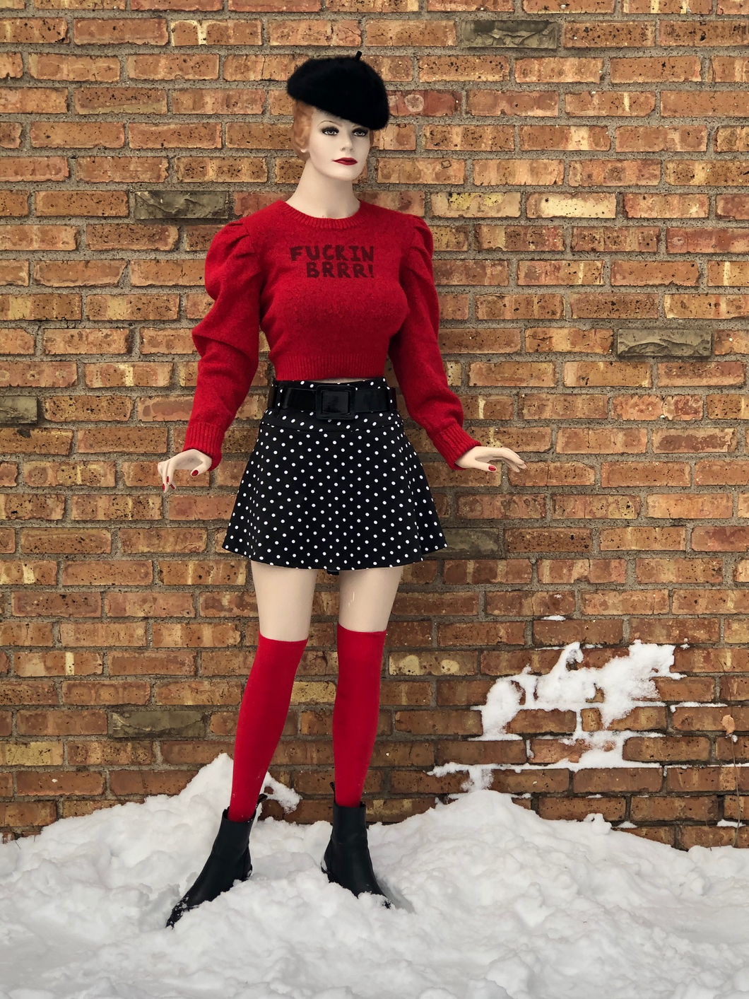 Fuckin Brrr! Cropped Sweater